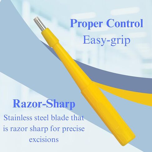 SurgiMac Biopsy Punch Single Use Sterile Disposable Stainless Steel Skin Punch Biopsy Tool for Precision Sampling Sharp Punch Biopsy Instrument (1, 3.5 mm) in Kuwait