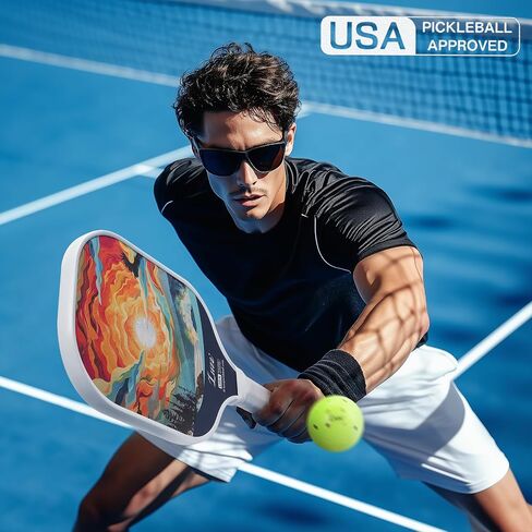 LUZZ Pickleball Paddles, T700 Carbon Fiber Pickleball Paddle Sandblasted Surface with Honeycomb Core Pickle Ball Rackets for Beginners Increased Spin Strength & Control Stability in Saudi Arabia