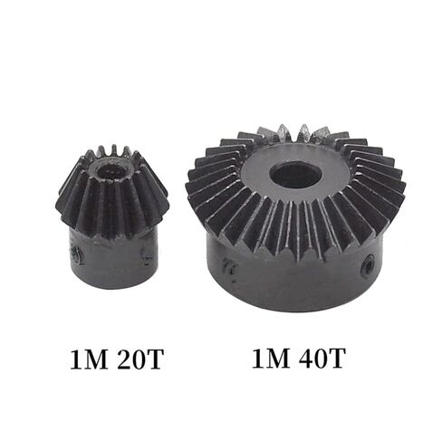 Industrial Gear,Pinion spur Gear 1pcs Single 1 Mod Bevel Gear 1:2 20 Teeth Bore 6mm Steel 1M Mechanical Transmission Parts Gear(8mm) in Kuwait