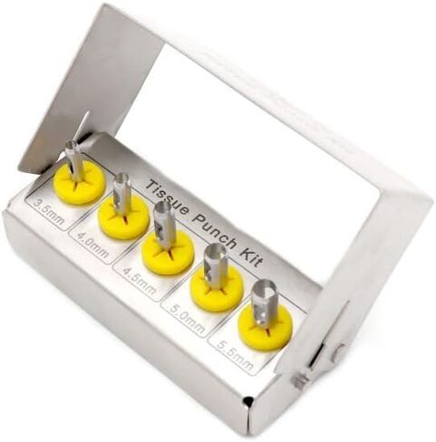 Dental Tissue Punch Set with Sizes 3.5mm to 5.5mm (5 Pieces) in Saudi Arabia