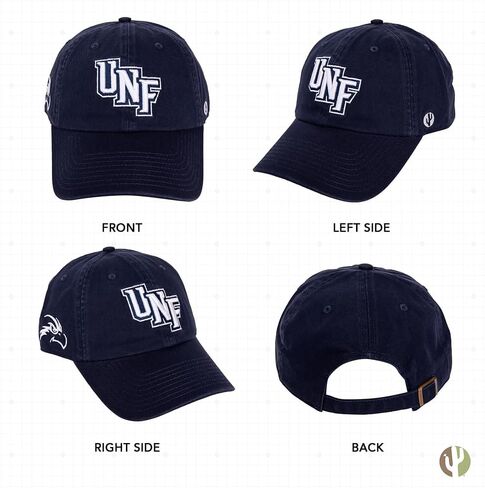 Desert Cactus University of North Florida Baseball Hat UNF Ospreys Brimmed Embroirderd Hats Cap Adjustable Cloth Strap Adult (Style C) Blue in Saudi Arabia