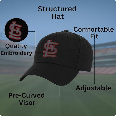 Officially Licensed St. Louis Youth Boys Girls Baseball Hat Classic Edition Black MVP Kids Adjustable STL Team Logo Sports Cap in Saudi Arabia