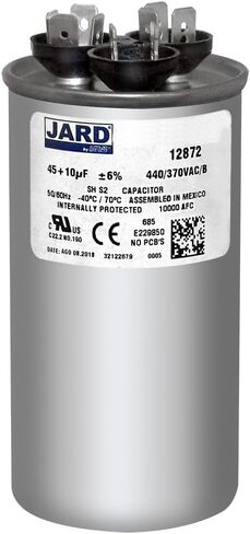 Compatible Replacement for Lennox 89M83 - Dual Capacitor 45+10 MFD 440 VAC in Saudi Arabia