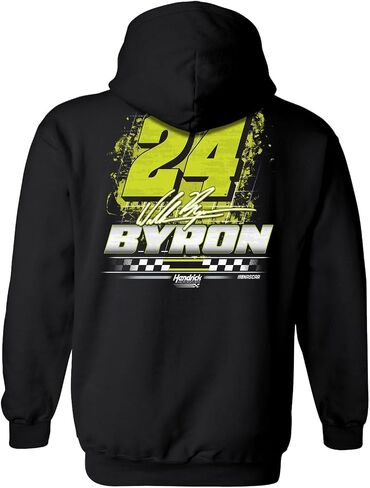 William Byron 2025 Raptor 2-Spot Hoodie Outerwear Sweatshirt Black in Saudi Arabia