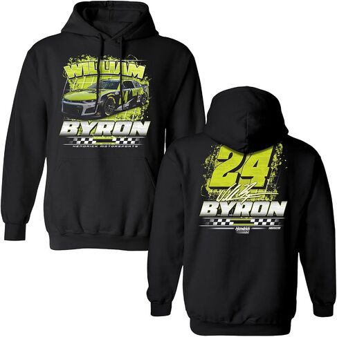 William Byron 2025 Raptor 2-Spot Hoodie Outerwear Sweatshirt Black in Saudi Arabia