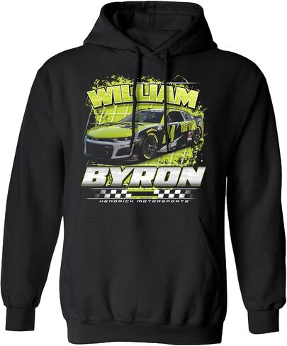 William Byron 2025 Raptor 2-Spot Hoodie Outerwear Sweatshirt Black in Saudi Arabia