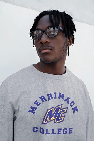 Merrimack College Mascot Logo Usisex Crewneck Sweatshirt - Merrimack Warriors Apparel in Kuwait