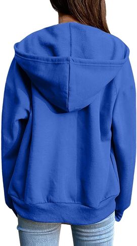 bmkBWO Hoodies for Women Zip Up,Y2K Oversized Sweatshirts Hooded Long Sleeve Fleece Lined Casual Hoodie Cozy Outerwear 2025 in Kuwait