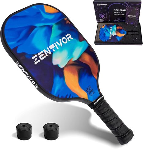 مجاذيف Carbalball Baddles خفيفة الوزن - مجاذيف Usapa Pickleball للنساء والرجال والمبتدئين والوسطيات | سطح شجاع ، تصميم أنيق | نواة امتصاص الصدمات 16MM ، قبضة ملهى in Saudi Arabia