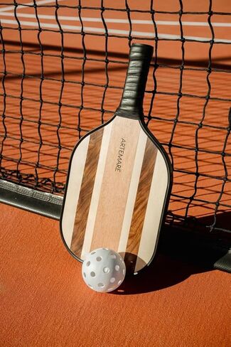 New Traditional Pickleball Paddle Set – 2 Classic Real Wood Pickleball Paddles + 2 Balls – Outdoor Sport for Casual Court Play in Saudi Arabia