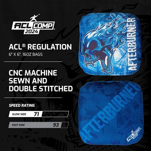 ACL COMP Officially Licensed Cornhole Bags - Dual Fabric - Dual Speed - DFR Pellet Filler - 6"x6" 16oz - Premium Carry Case - ACL COMP Certified for Competitive Play in Saudi Arabia