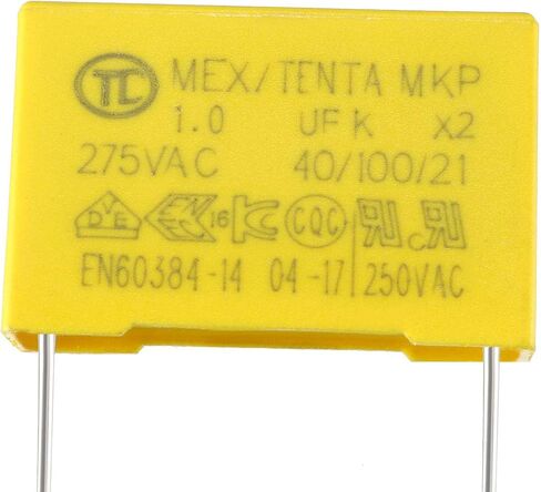 uxcell Safety Capacitor Polypropylene Film 1uF 275VAC X2 MKP 5 Pcs in Saudi Arabia