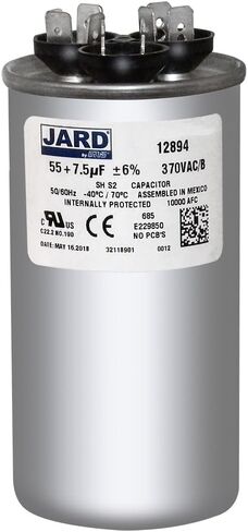 Round Capacitor 55 7.5 uf MFD 370 Volt Replaces Obsolete Z97F9973 97F9973 C35575R by GE GE Genteq in Saudi Arabia