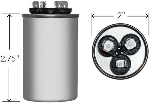 Round Capacitor 55 7.5 uf MFD 370 Volt Replaces Obsolete Z97F9973 97F9973 C35575R by GE GE Genteq in Saudi Arabia