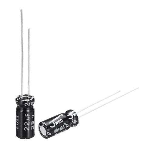 uxcell 22uf 25v 5x11mm electolytic elector ، قيادة شعاعي المكثفات الألومنيوم للتلفزيون ، شاشة LCD ، VCD ، 15pcs in Saudi Arabia