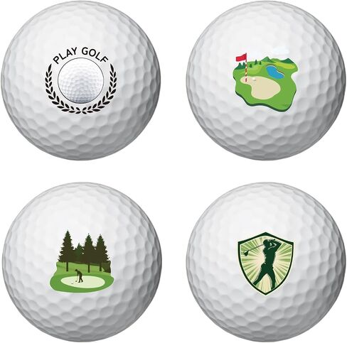 PLIGREAT Golf Elements Golf Ball Markers, Colorful Marking Stickers 2 Sheets Cartoon Style Golf Ball Customise Markers Golfer Gift Golfing Accessories in Saudi Arabia