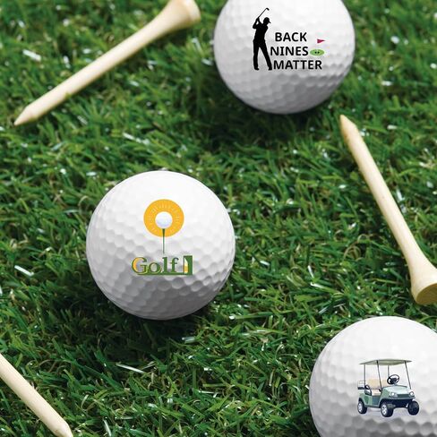 PLIGREAT Golf Elements Golf Ball Markers, Colorful Marking Stickers 2 Sheets Cartoon Style Golf Ball Customise Markers Golfer Gift Golfing Accessories in Saudi Arabia