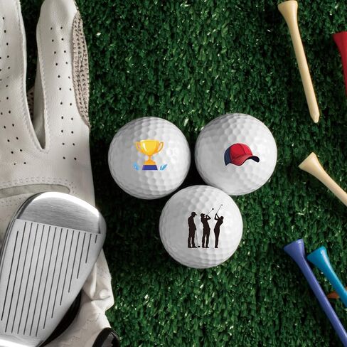 PLIGREAT Golf Elements Golf Ball Markers, Colorful Marking Stickers 2 Sheets Cartoon Style Golf Ball Customise Markers Golfer Gift Golfing Accessories in Saudi Arabia