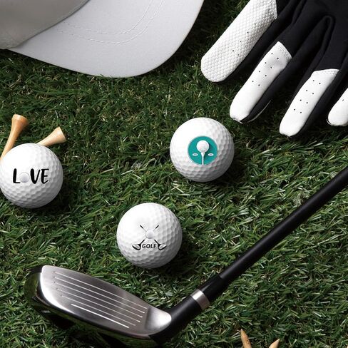 PLIGREAT Golf Elements Golf Ball Markers, Colorful Marking Stickers 2 Sheets Cartoon Style Golf Ball Customise Markers Golfer Gift Golfing Accessories in Saudi Arabia