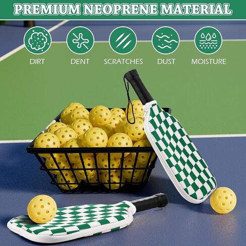 2 PCS Paddle Cover متوافق مع غلاف مجداف المخلل Neoprene غلاف مضرب النيوبرين مع سحاب ، 11.81 × 8.66 بوصة متوافقة مع أغطية حماية كرة المخللة للرجال النساء in Saudi Arabia