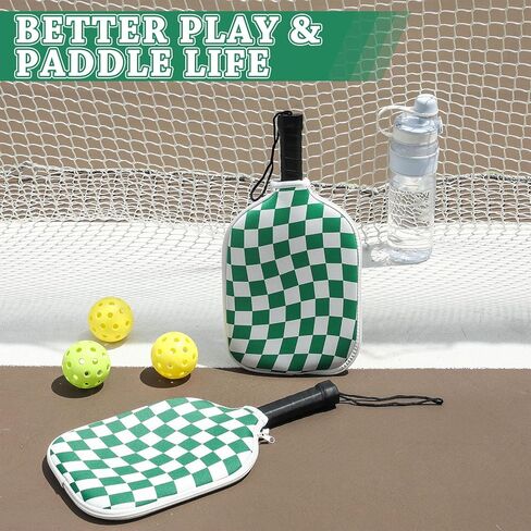 2 PCS Paddle Cover متوافق مع غلاف مجداف المخلل Neoprene غلاف مضرب النيوبرين مع سحاب ، 11.81 × 8.66 بوصة متوافقة مع أغطية حماية كرة المخللة للرجال النساء in Saudi Arabia