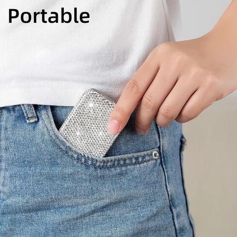 2pcs Dental Floss Holder Bling Gum Container Small Metal Tin Box Case for Q-tip,Cotton Swab（Silver in Kuwait