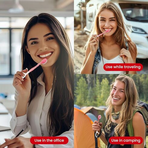 20PACK MINI فرشاة أسنان يمكن التخلص منها 5-في 1 فرشاة أسنان سفر محمولة مسبقًا مع معجون أسنان+مكشطة اللسان+خيط+اختيار فرشاة سفر صغيرة ملفوفة بشكل فردي للأطفال البالغين in Kuwait