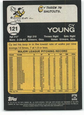 2021 Topps Archives #121 Cy Young NM-MT Boston Red Sox Baseball in Kuwait