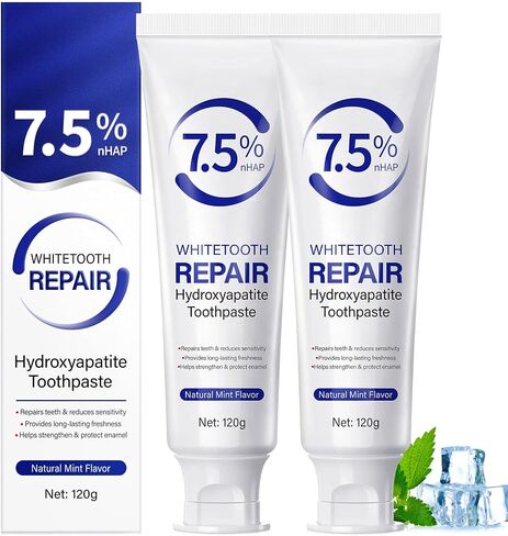 Hydroxyapatite Toothpastes for Enamel Protection and Tooth Strengthening, with Gentle Mint, Provides Long-Lasting Fresh Breath, Daily Use for Oral Health, 4.23 OZ in Saudi Arabia