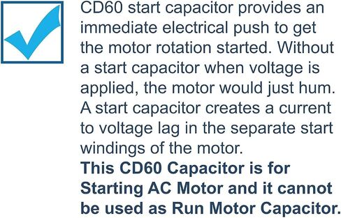 HQRP Start Capacitor Compatible with Coleman Powermate PM0525402.17 PM0525500 PM0525500.01 PM0534202.01 PM0534502 PM0535000 PM0535202.01 PM0535202.02 PM053520204 PM0535202.05 Generator UL Listed in Saudi Arabia