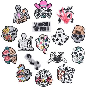 XQNB PVC Shoe Charms Horror Movie Halloween Shoe Decorations Accessories Fit Bracelets Wristband Kids Girl Boys Adults Party Favor Gifts in Saudi Arabia