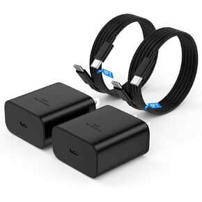 شاحن سامسونج فائق السرعة 45 وات USB-C من النوع C لهاتف Samsung Galaxy S22 Ultra/S22+/S22/S21 Ultra/S21+/S21/S20/Note 20/10+/S7/S7+/S8/S8+، جالاكسي تاب والمزيد (5.9 قدم) الكابل متضمن) in Kuwait