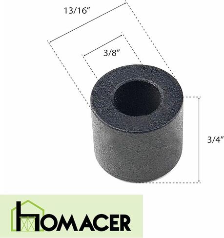 Homacer Sliding Barn Door Hardware Black Rustic 3/4“ Spacer Extender-Set of 6 in Saudi Arabia