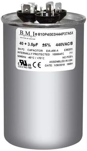 HQ1082637AX - Heil USA Replacement Round Dual Run Capacitor 40/3 uf MFD 440 Volt VAC in Saudi Arabia