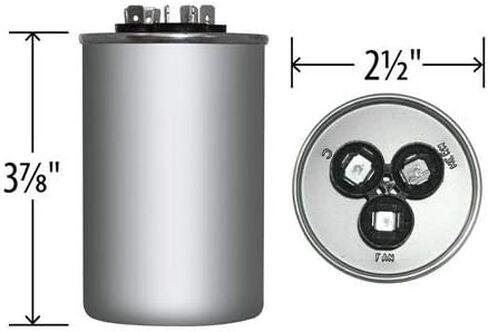 HQ1082637AX - Heil USA Replacement Round Dual Run Capacitor 40/3 uf MFD 440 Volt VAC in Saudi Arabia