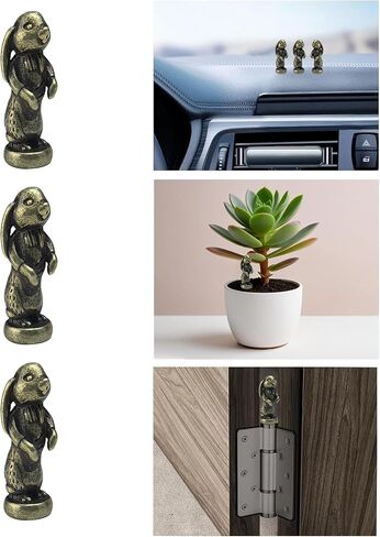 Cat Hinge Head, Decorative Toppers - Vintage Door Hinge Magnets, 2024 Bronzed Cat Gargoyles, Home Decoration (Honeycomb 4) in Kuwait