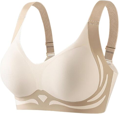 Womens Patchwork Seamless Bra No Intronwire Comfort Push Up Bras Soft Wireless Bralette Coverage Coverage Sport Everyday in Kuwait