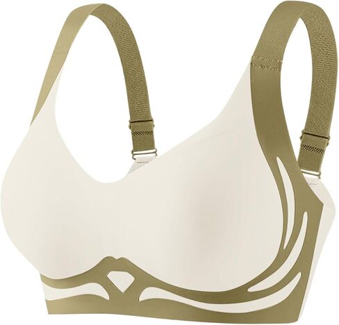 Womens Patchwork Seamless Bra No Intronwire Comfort Push Up Bras Soft Wireless Bralette Coverage Coverage Sport Everyday in Kuwait