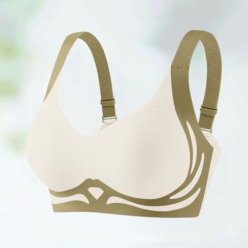 Womens Patchwork Seamless Bra No Intronwire Comfort Push Up Bras Soft Wireless Bralette Coverage Coverage Sport Everyday in Kuwait