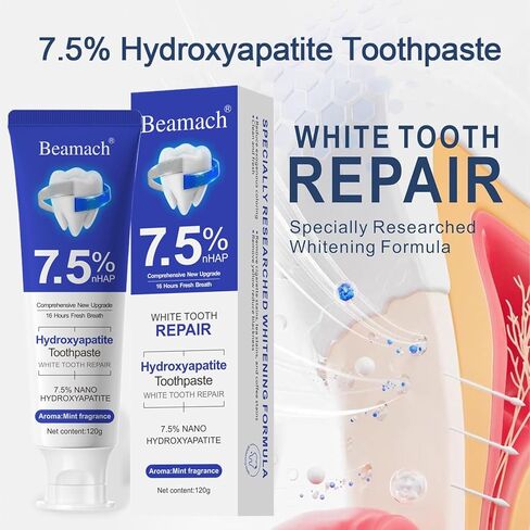 معجون أسنان Heydroxyapatite Beamach ، معجون أسنان Hydroxyapatite بنسبة 7.5 ٪ in Kuwait