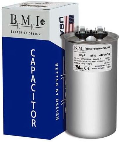 USA Run Capacitor 80 UF 80 MFD 370 VAC / 440 VAC 2-1/2" Round Heavy Duty in Saudi Arabia