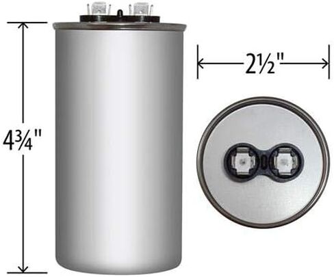 USA Run Capacitor 80 UF 80 MFD 370 VAC / 440 VAC 2-1/2" Round Heavy Duty in Saudi Arabia