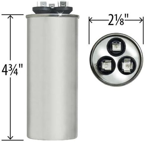 Goodman CAP050450440RT - 45 + 5 uf MFD 440 Volt VAC Genteq Replacement Round Dual Run Capacitor in Saudi Arabia
