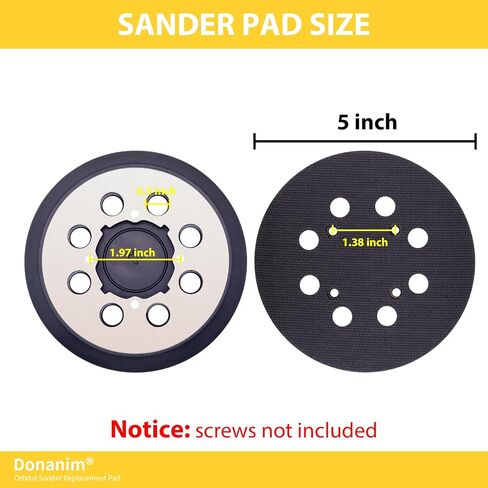 5-Inch Hook and Loop Random Orbit Sander Replacement Pad,Metal Backing Sanding Pad for DWE64233 & N329079, Fit for DWE6421,DWE6421K,DWE6423,DWE6423K,DCW210 in Saudi Arabia