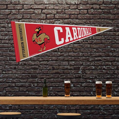 Rico Industries NCAA Otterbein Cardinals 12" x 30" Felt Wall Décor Pennant - Great for Home/Bed Room/Man Cave Décor in Saudi Arabia