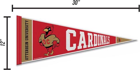 Rico Industries NCAA Otterbein Cardinals 12" x 30" Felt Wall Décor Pennant - Great for Home/Bed Room/Man Cave Décor in Saudi Arabia
