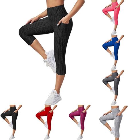 لقب لطف طماق للنساء السيطرة على البطن scrunch غنيمة اليوغا capris عالية الخصر مضاد للسيلوليت لباس ضيق in Saudi Arabia