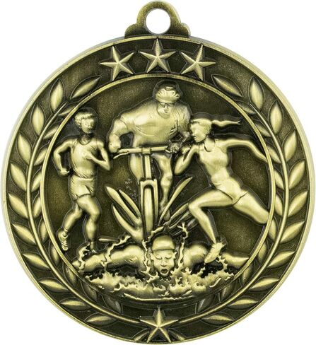 10 حزمة الترياتلون جائزة Gold Medals Trophy مع شرائط الرقبة WAMG-978 in Kuwait