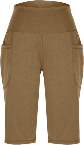 Capri Short Pants for Women Knee Length Wide Leg Shorts Yoga Dressy Casual Summer Capris with Pockets in Saudi Arabia
