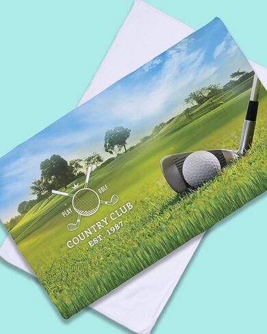 Personalized Custom Golf Towel - Bulk 20pcs / 50pcs/ 100pcs 16x25 Microfiber Sports Player Logo Team Rally Customized Photo Design Text Name Ad Picture Gift auto Repair (100pcs) in Kuwait